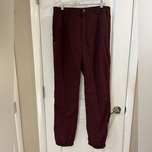 Bogner Ski Snow Pants Elastic Cuffs Insulated Sz 36 R Burgundy |Made in Hungary